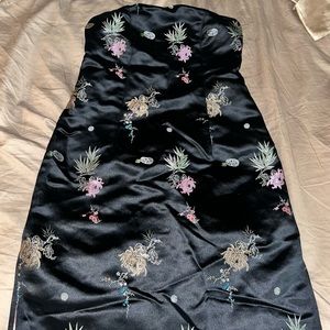 Guess Jeans -size 7 black strapless dress
